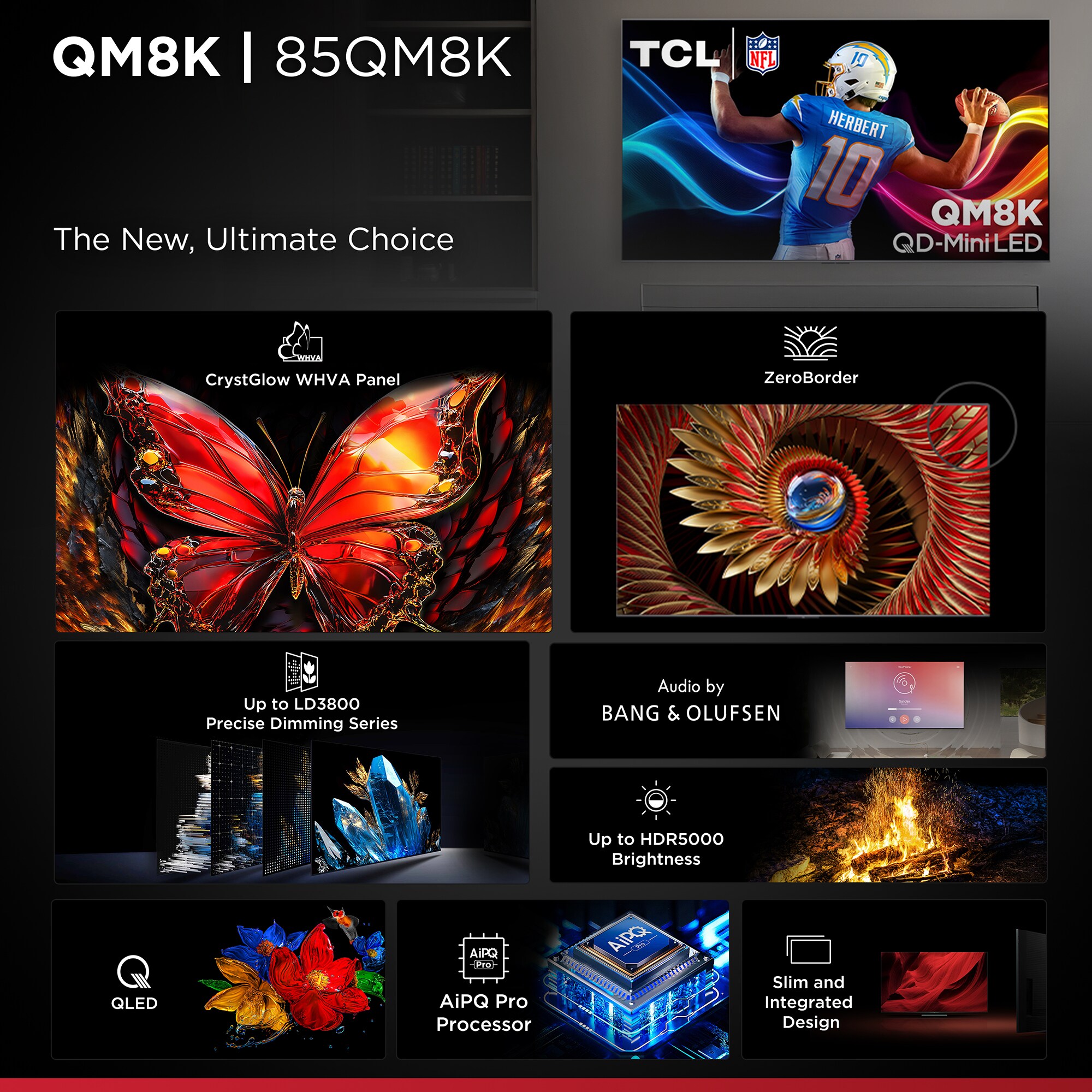 TCL - 85" Class QM8K Series QD-Mini LED 4K UHD Smart Google TV, , hires