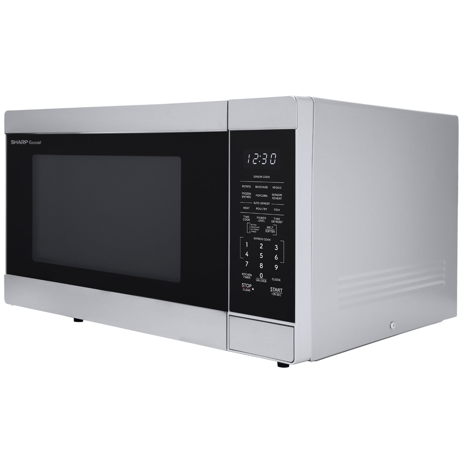 Sharp 22 in. 1.6 cu. ft. 1100W Countertop Microwave with Sensor Cooking - Stainless Steel, , hires
