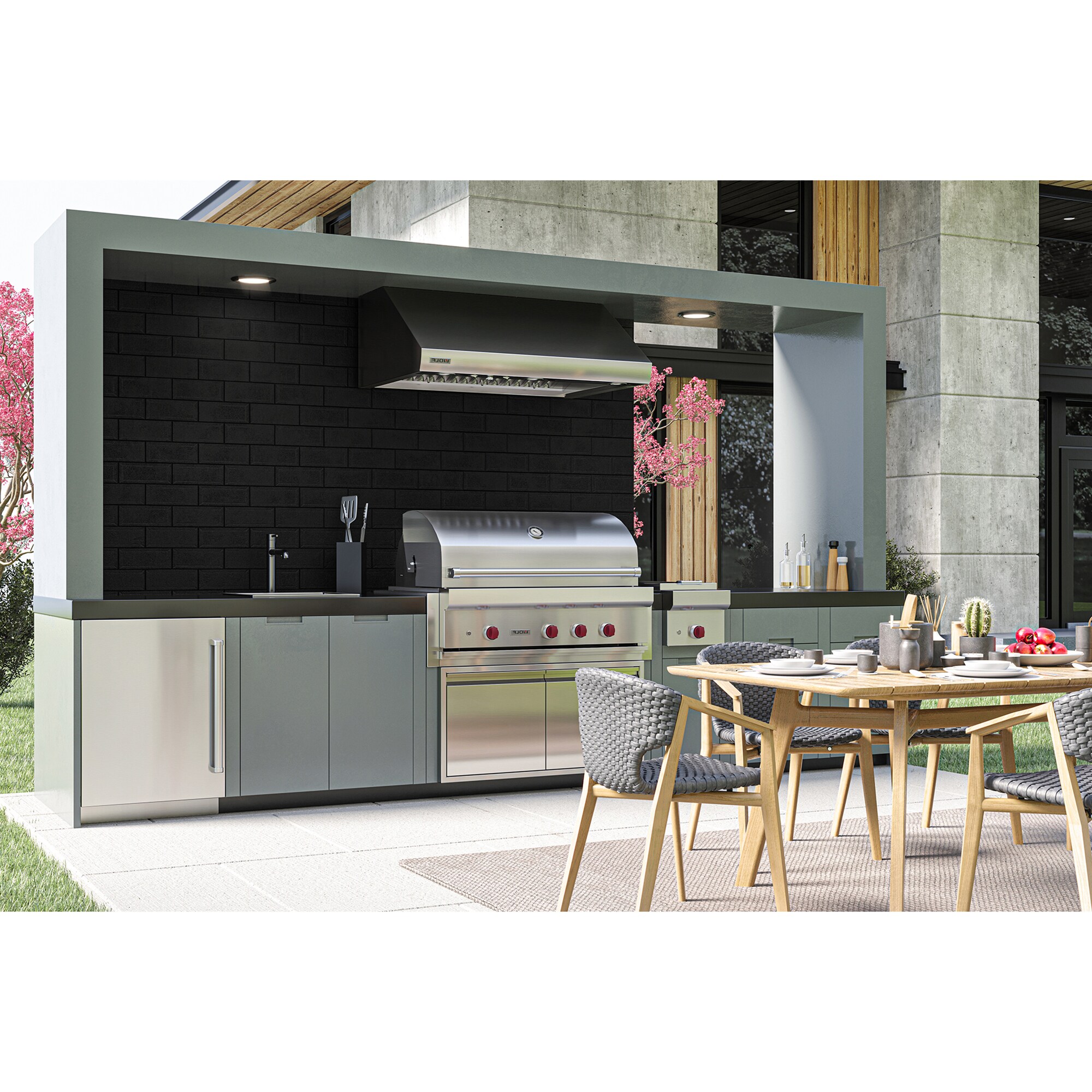 Sub-Zero Designer Series 24 in. Built-In 5.4 cu. ft. Left- Hinged Smart Outdoor Undercounter Refrigerator - Custom Panel Ready, , hires