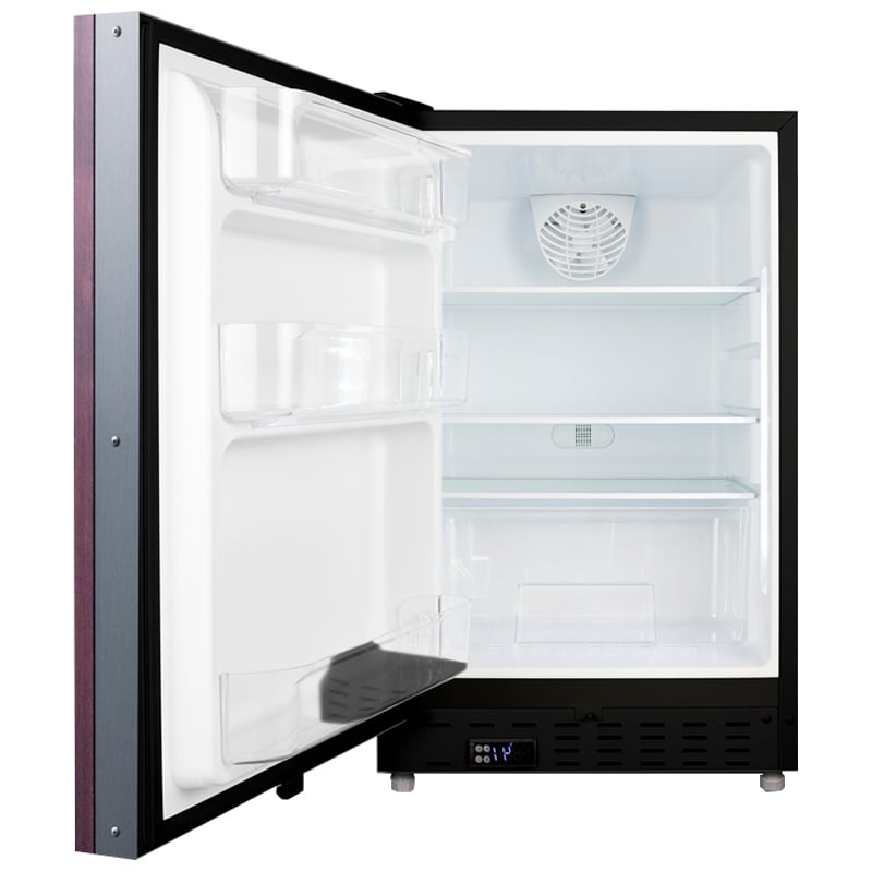 Summit 21 in. 3.5 cu. ft. Left-Hinged Undercounter Refrigerator - Custom Panel Ready with Black Cabinet, , hires