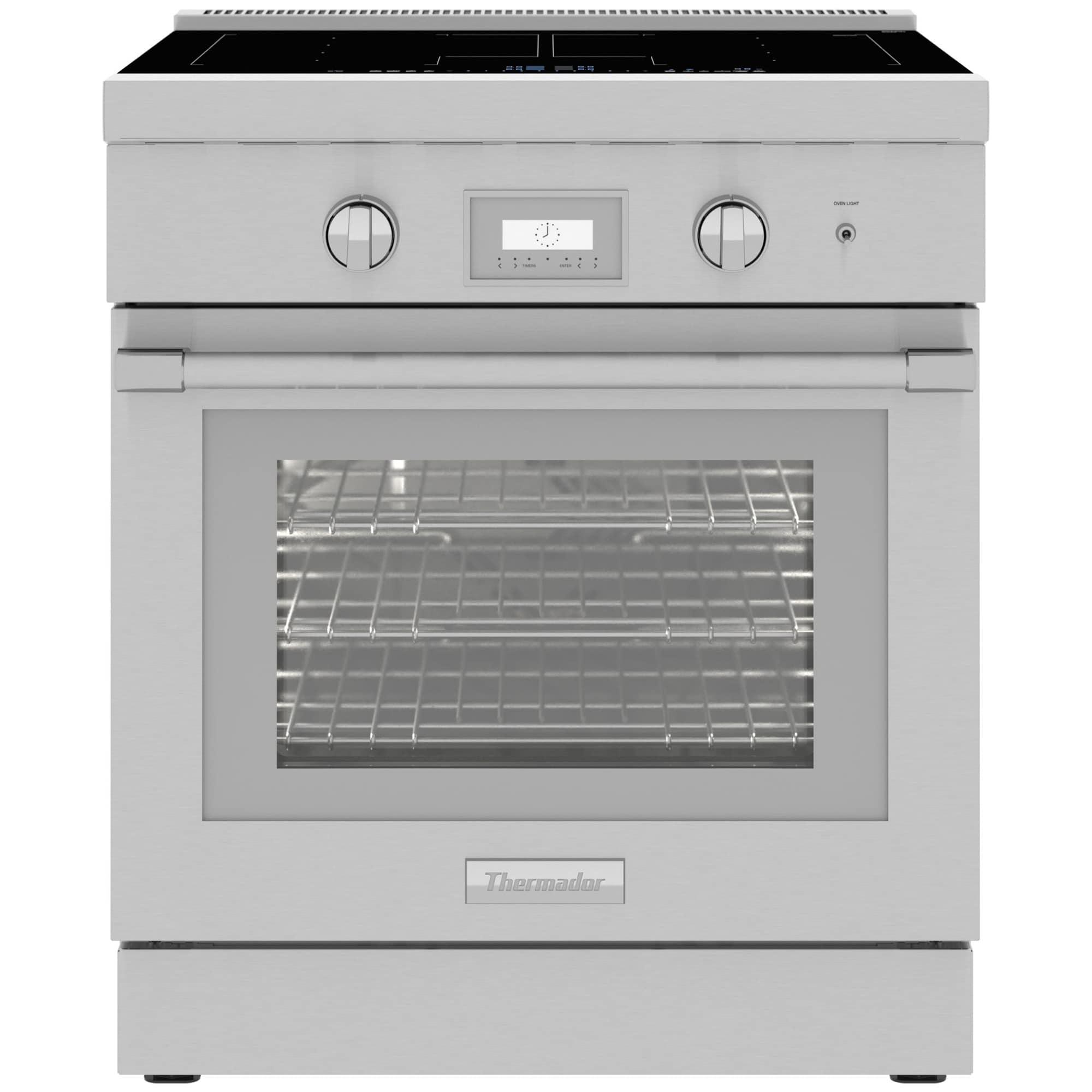 Thermador Professional Series 30 in. 4.4 cu. ft. Smart True European Convection Electric Range with 4 Induction Burners - Stainless Steel, , hires