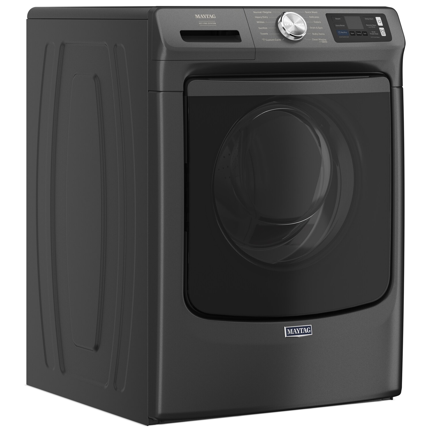Maytag Pet Pro 27 in. 5.0 cu. ft. Smart Stackable Front Load Washer with Sanitize & Steam Cycle - Volcano Black, Volcano Black, hires