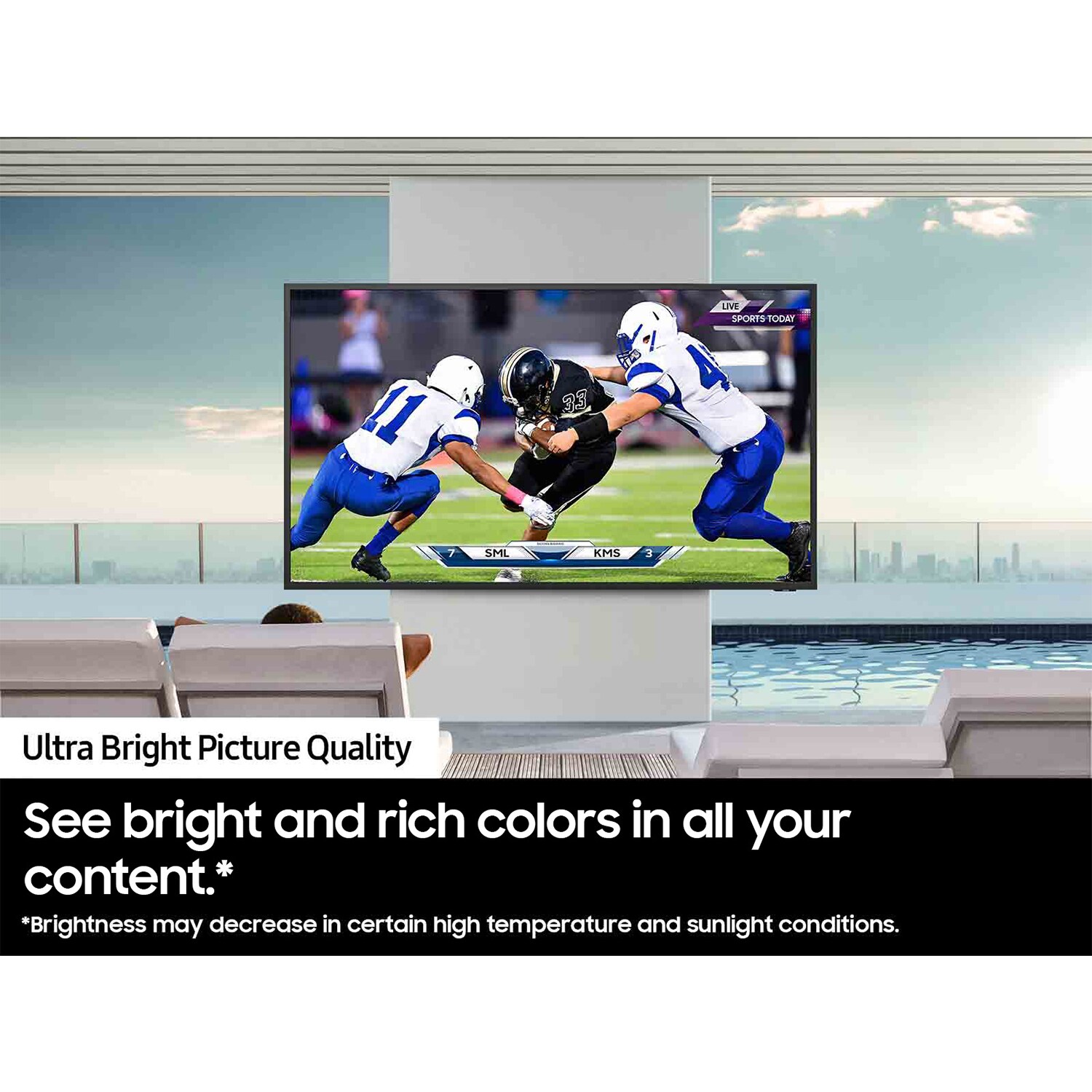 Samsung - The Terrace Partial Sun (LST7C) Series 85" Class Full Shade 4K UHD QLED Smart Tizen Outdoor TV, , hires