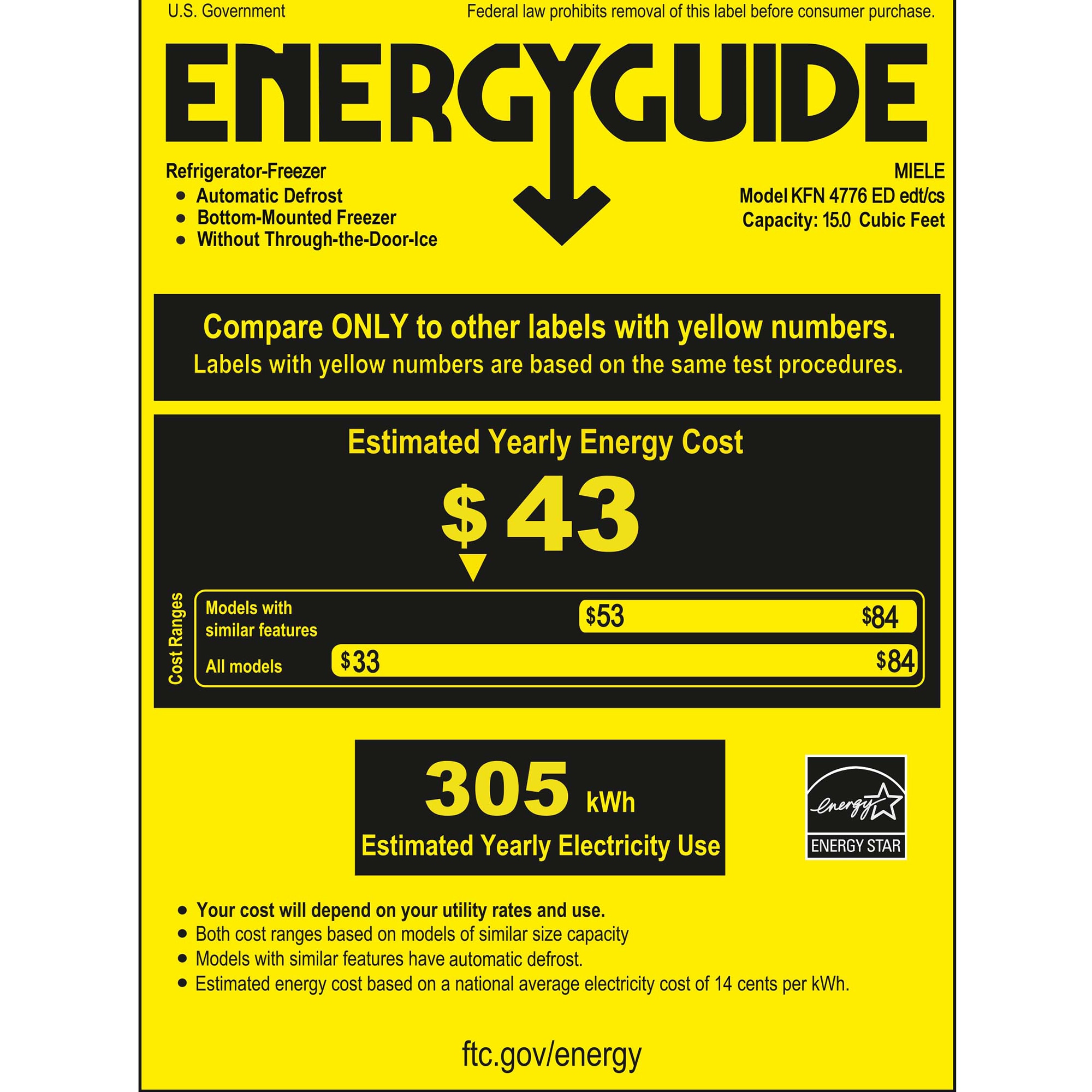 Miele 30 in. 15.2 cu. ft. Smart Counter Depth Bottom Freezer Refrigerator - Stainless Steel, , hires