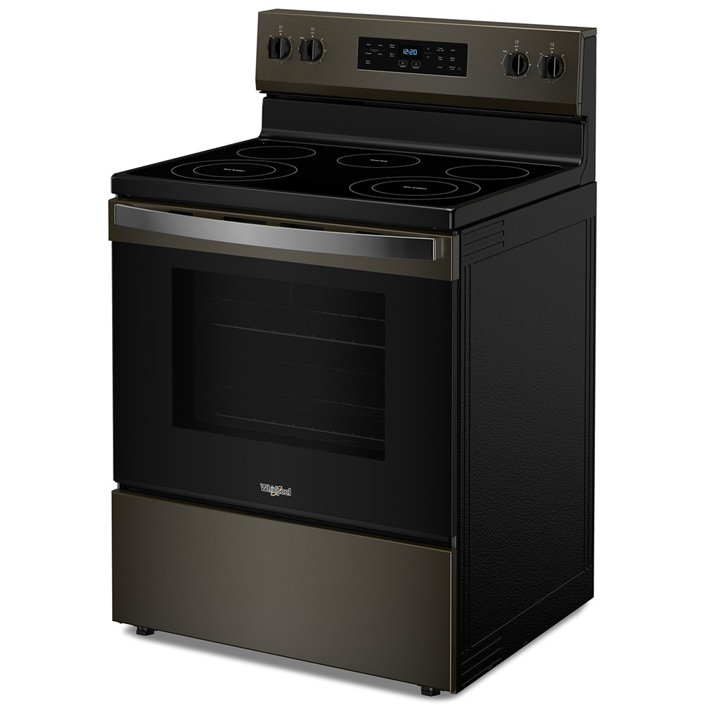 Whirlpool 30 in. 5.3 cu. ft. Electric Range with Radiant Burners - Black Stainless, Black Stainless, hires