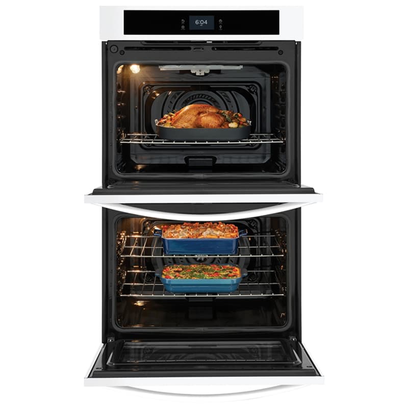 Frigidaire 27 in. 7.6 cu. ft. Top Control Electric Double Wall Oven with Standard Convection - White, White, hires