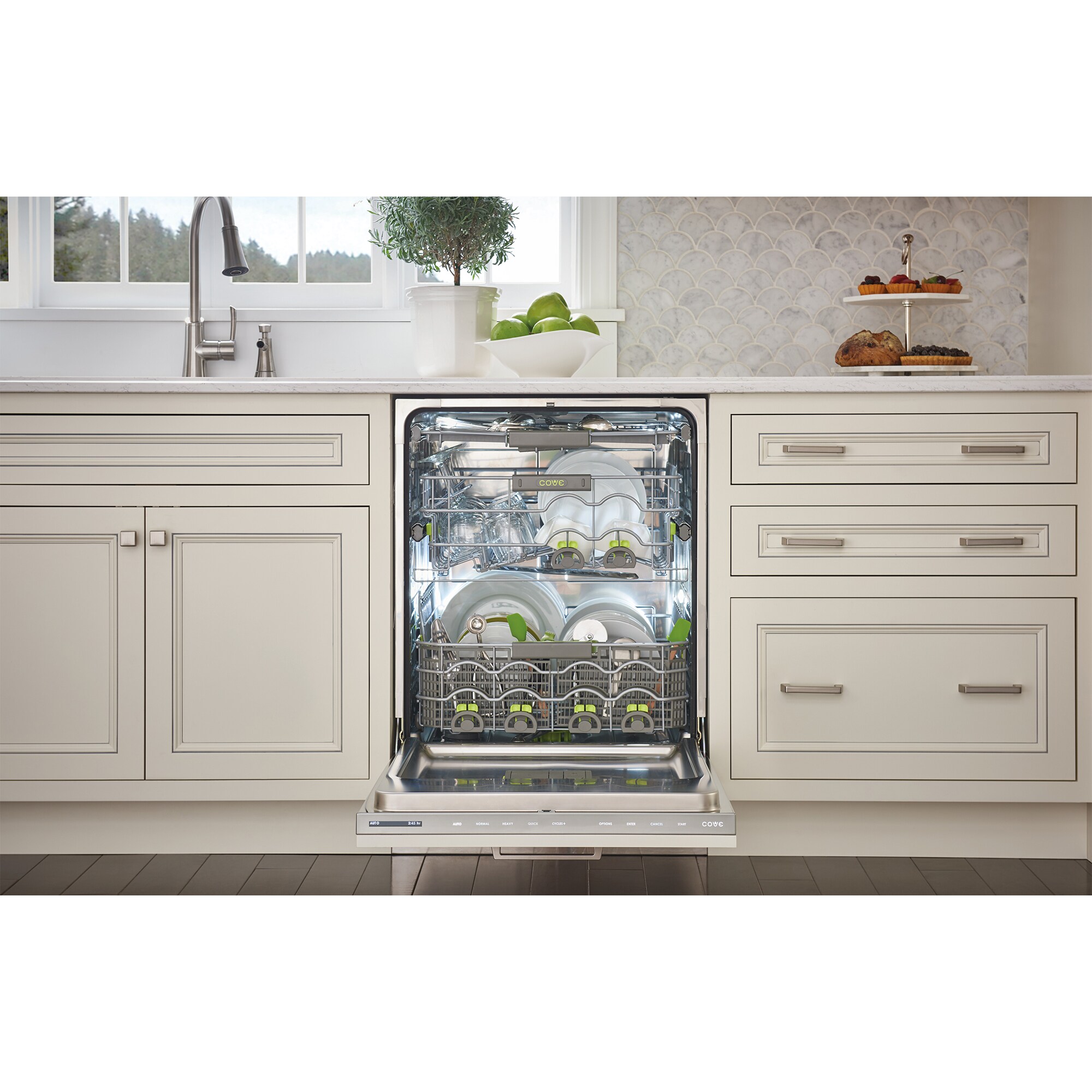Cove 24 in. Top Control Smart Dishwasher with 41 dBa Sound Level & 3rd-Rack - Custom Panel Ready, , hires