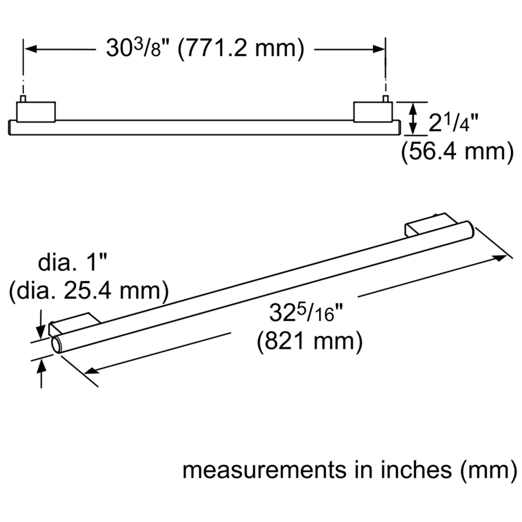 Thermador Masterpiece 36 in. Handle for Refrigerators - Stainless Steel, , hires