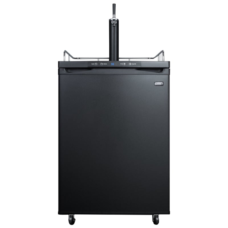 Summit 24 in. 5.6 cu. ft. Beer Dispenser with 1 Tap, Digital Controls & Digital Thermostat - Black, , hires