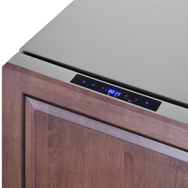 Summit 24 in. 3.9 cu. ft. Double Refrigerator & Freezer Drawer - Stainless Steel/Panel Ready, , hires