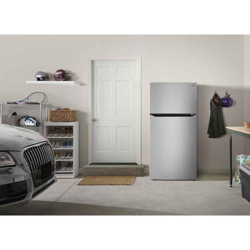 LG 33 in. 23.8 cu. ft. Top Freezer Refrigerator with Internal Water Dispenser - Stainless Steel, , hires