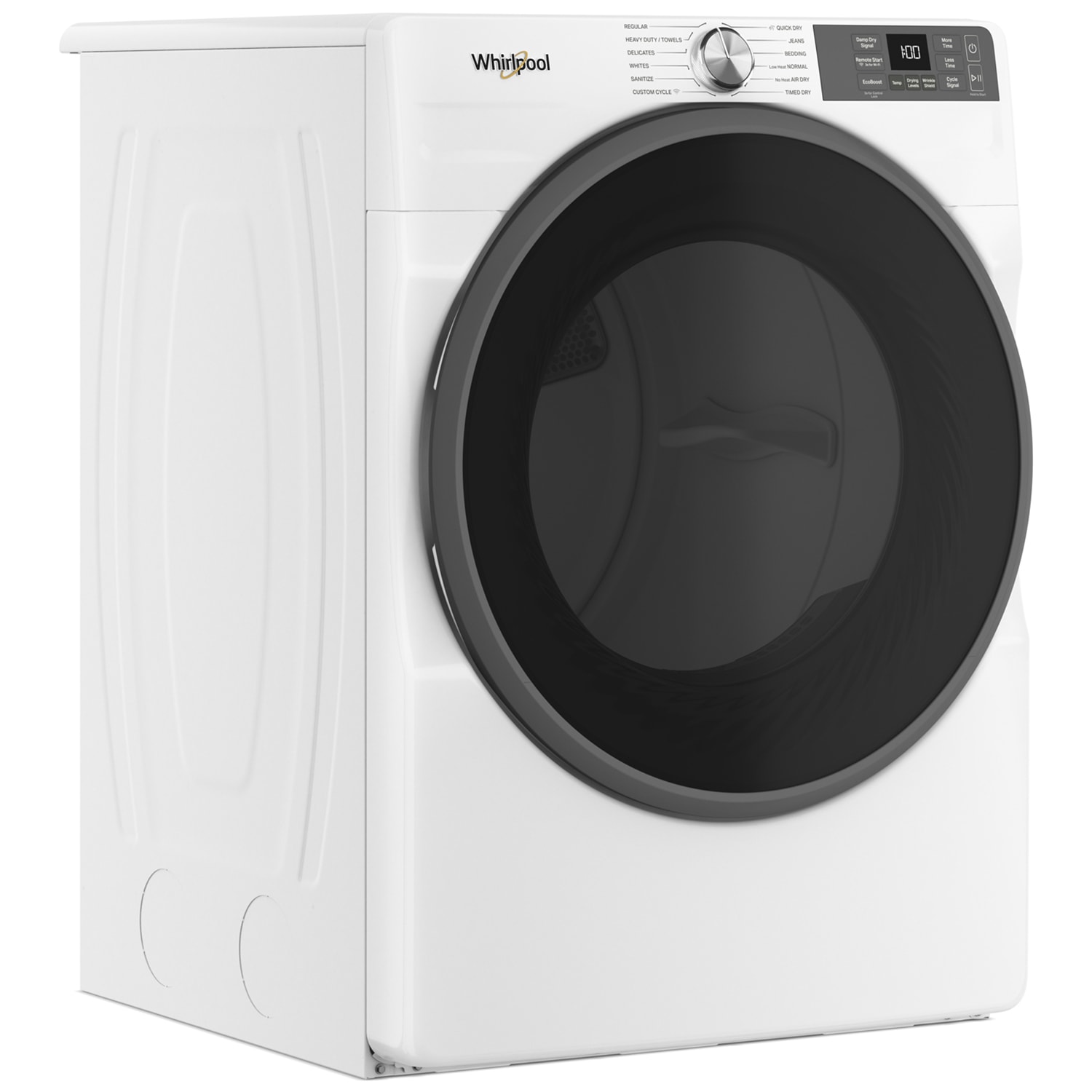 Whirlpool 27 in. 7.4 cu. ft. Smart Stackable Gas Dryer with Sensor Dry & Sanitize Cycle - White, White, hires