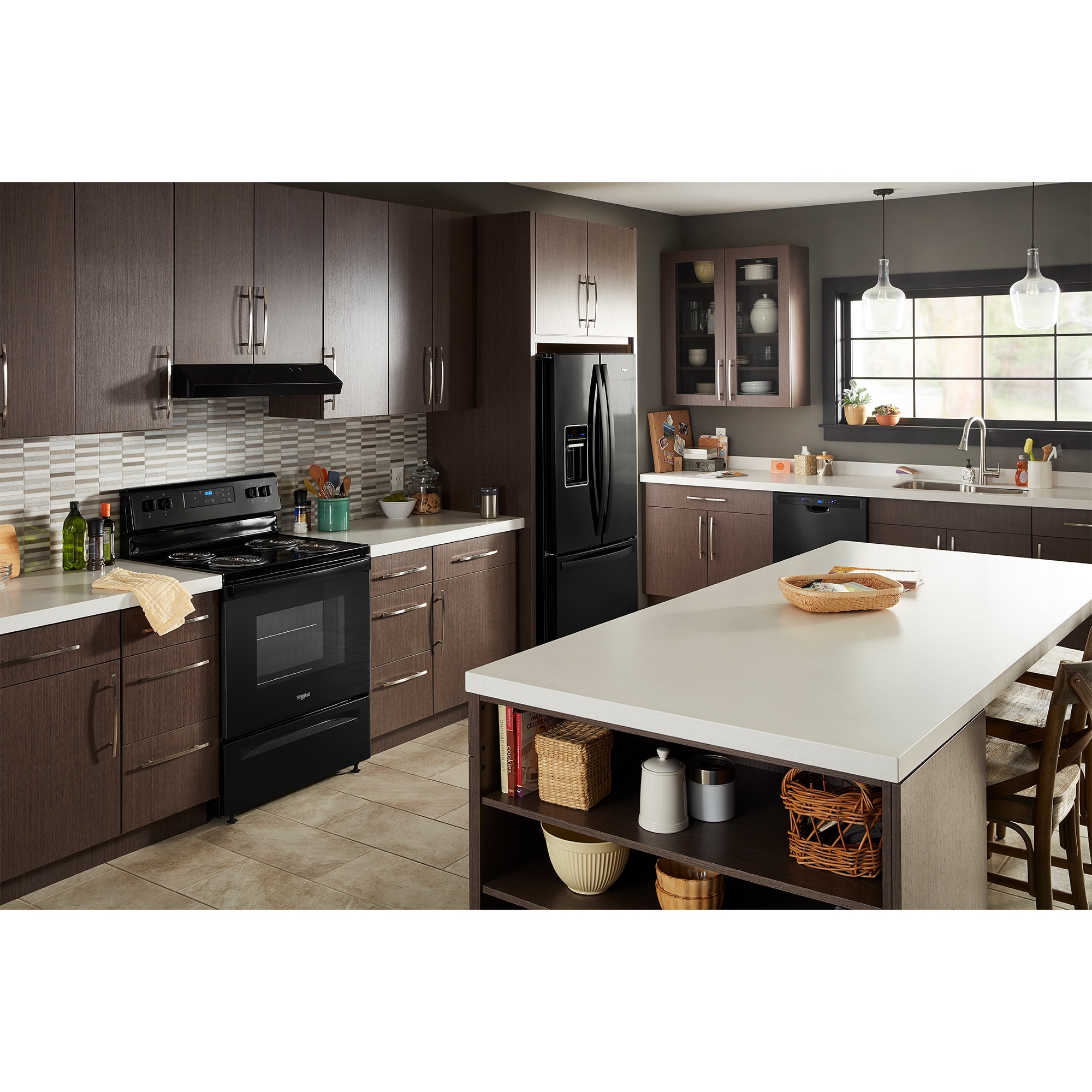 Whirlpool 30 in. 4.8 cu. ft. Electric Range with Coil Burners - Black, , hires