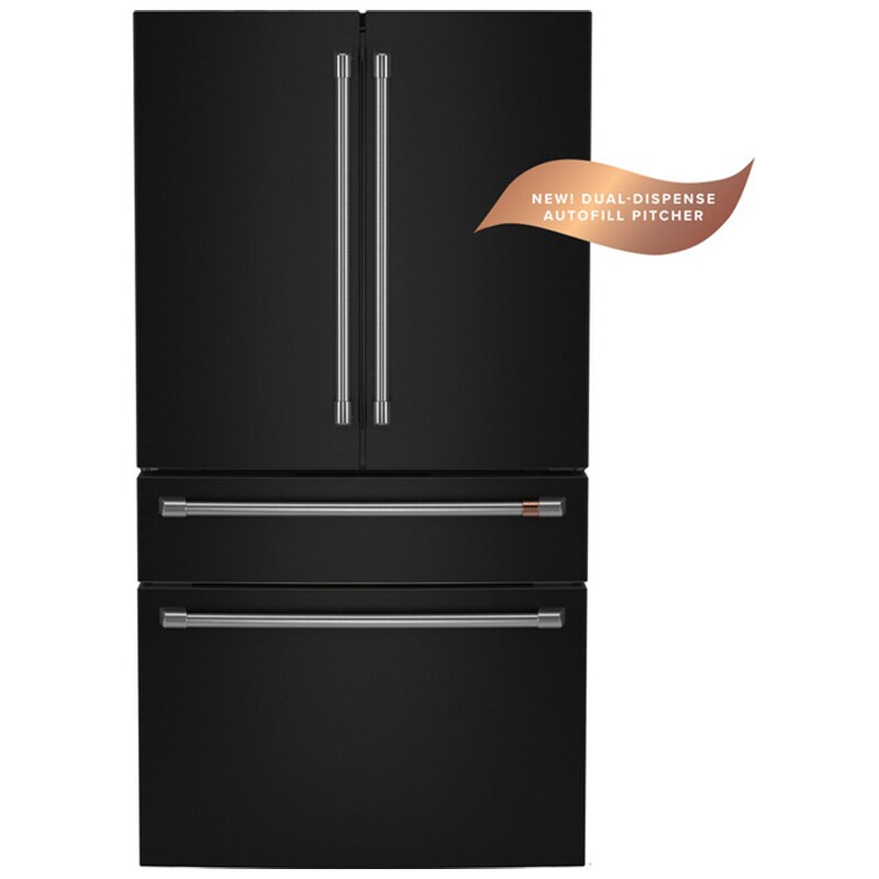 Cafe 36 in. 23.2 cu. ft. Smart Counter Depth 4-Door French Door Refrigerator with Internal Water AutoFill Pitcher - Matte Black, , hires