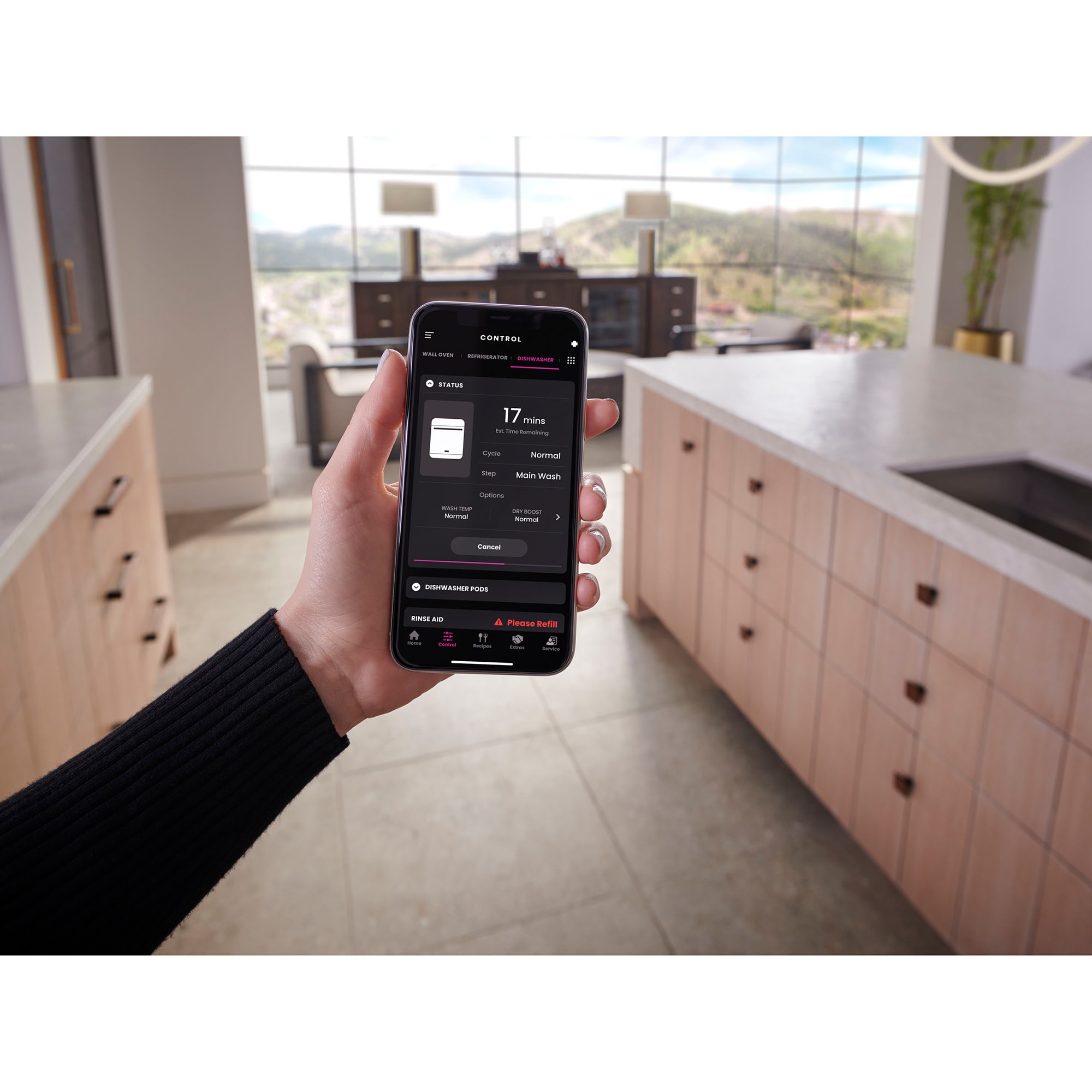 Monogram 24 in. Top Control Flush-Mount Smart Dishwasher with 39 dBa Sound Level, 3rd-Rack & Max Dry system - Custom Panel Ready, , hires