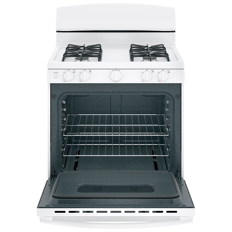 GE 30 in. 4.8 cu. ft. Gas Range with 4 Sealed Burners - White, White, hires