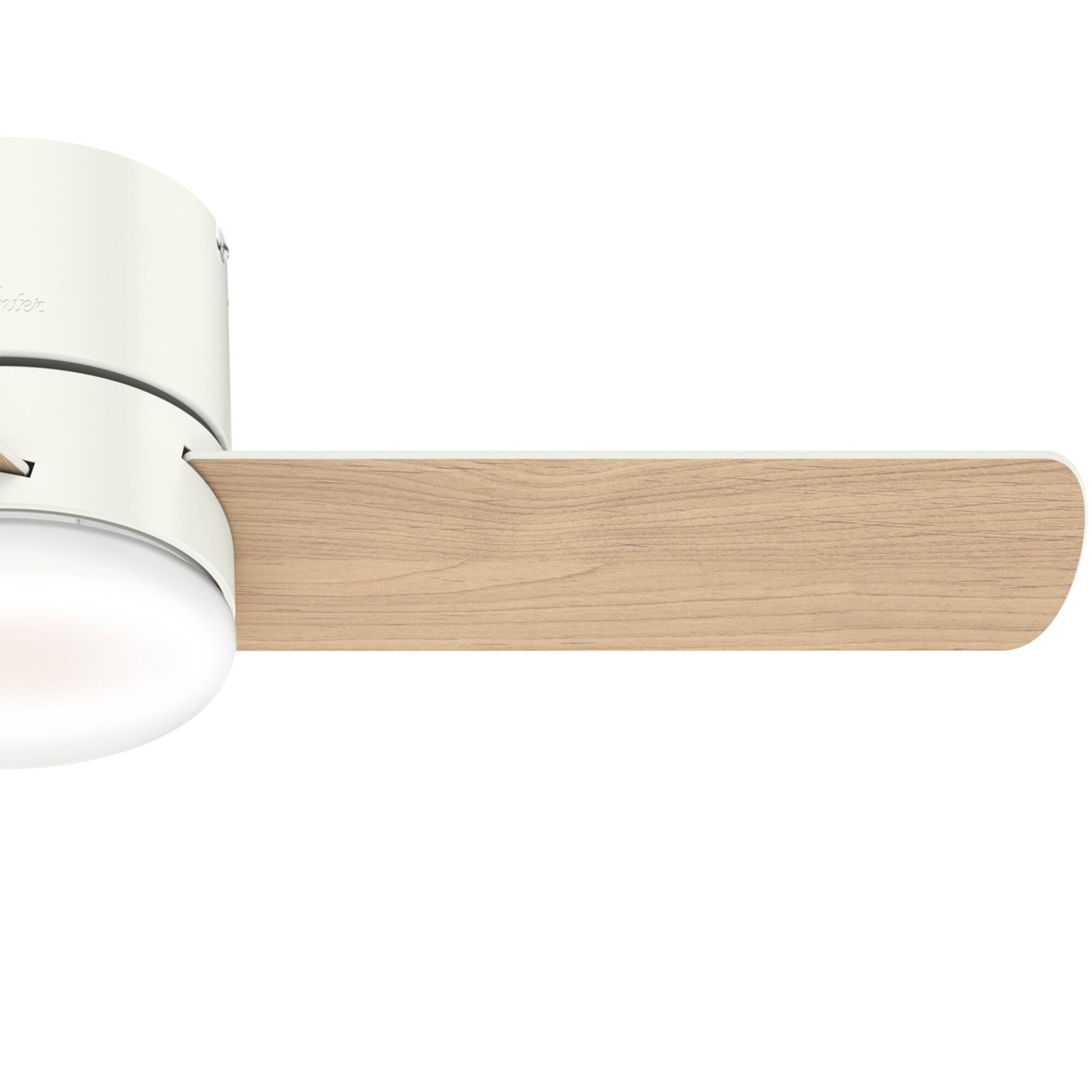 Hunter 44" Minimus Low Profile Ceiling Fan with LED Light Kit and Handheld Remote - Fresh White, White, hires