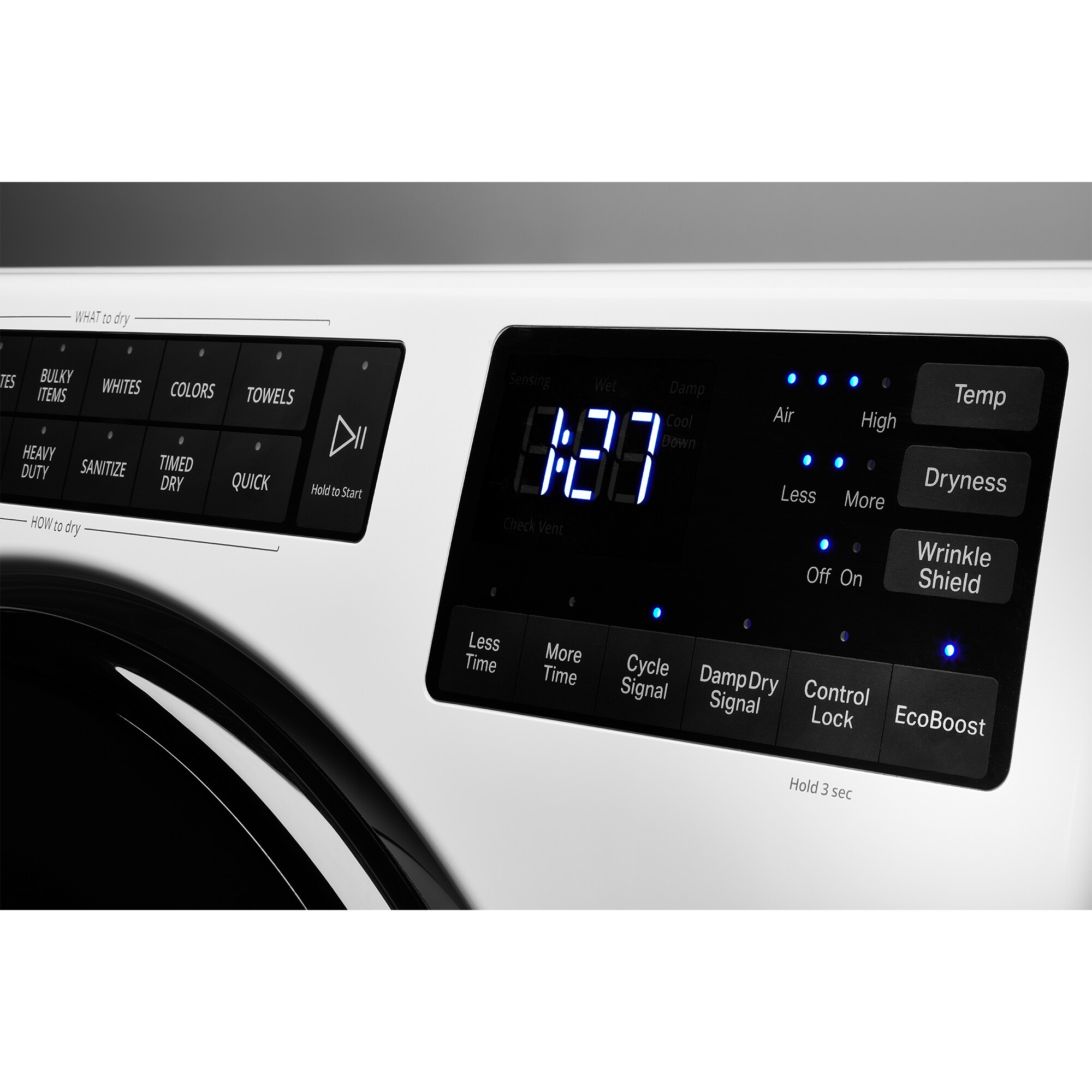 Whirlpool 27 in. 7.4 cu. ft. Stackable Gas Dryer with 36 Dryer Programs, 5 Dry Options, Sanitize