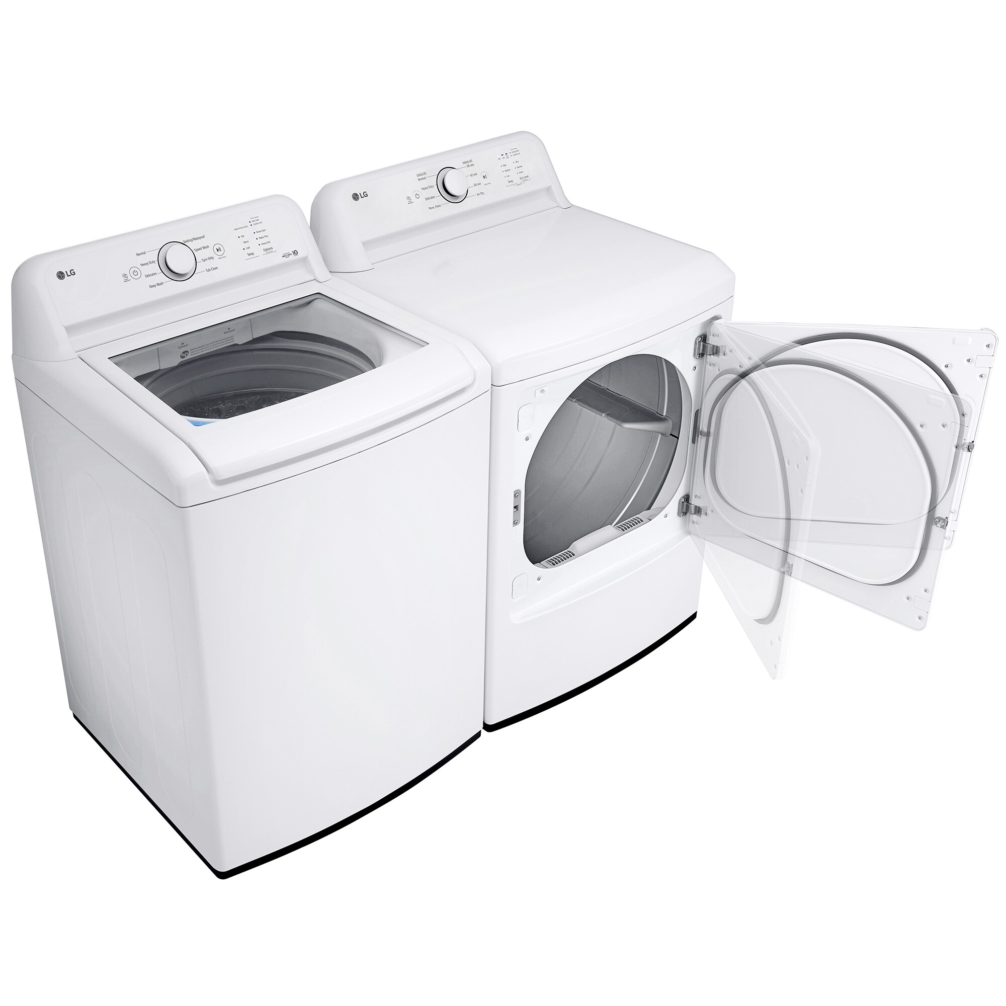LG 27 in. 4.3 cu. ft. Top Load Washer with True Balance Anti-Vibration System & SlamProof Glass Lid - White, , hires