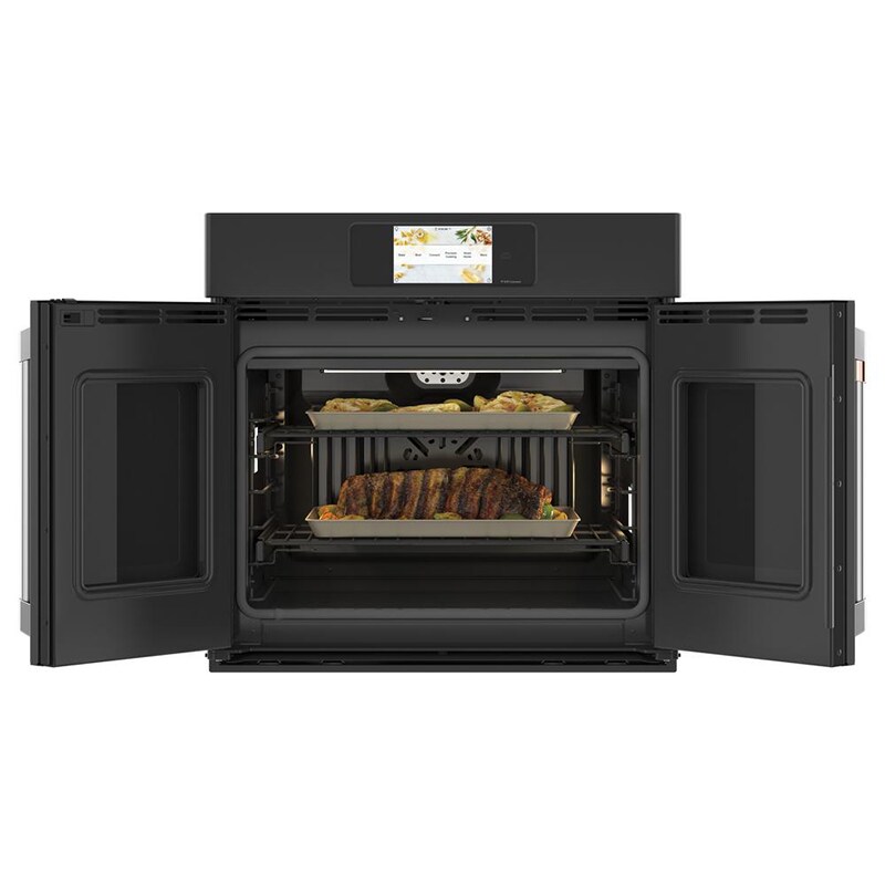 Cafe Professional Series 30 in. 5 cu. ft. Smart Electric Single Wall Oven with True European Convection - Matte Black, Matte Black, hires