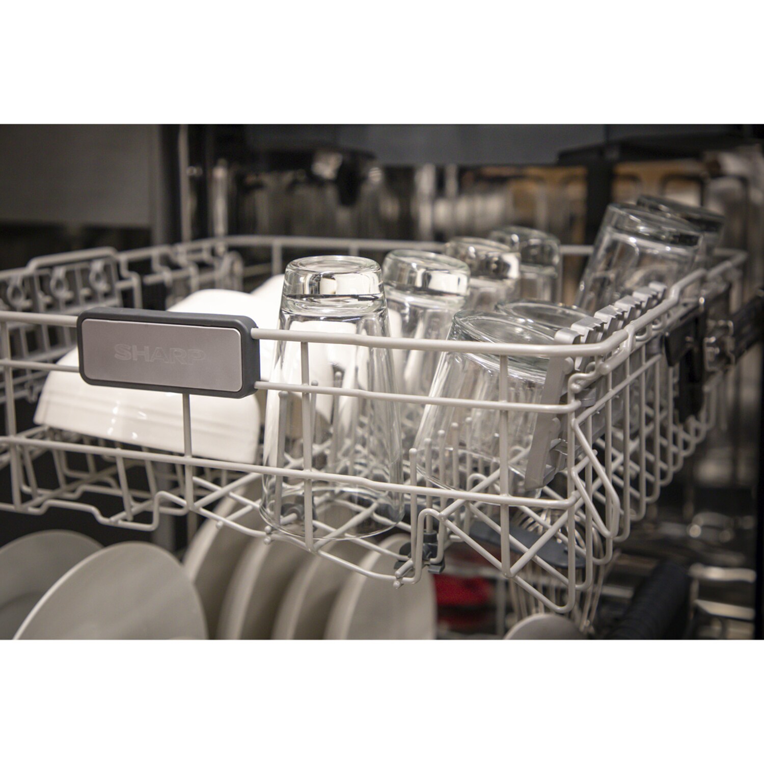 Sharp 24 in. Top Control Smart Dishwasher with 42 dBa Sound Level & 3rd-Rack - Stainless Steel, , hires