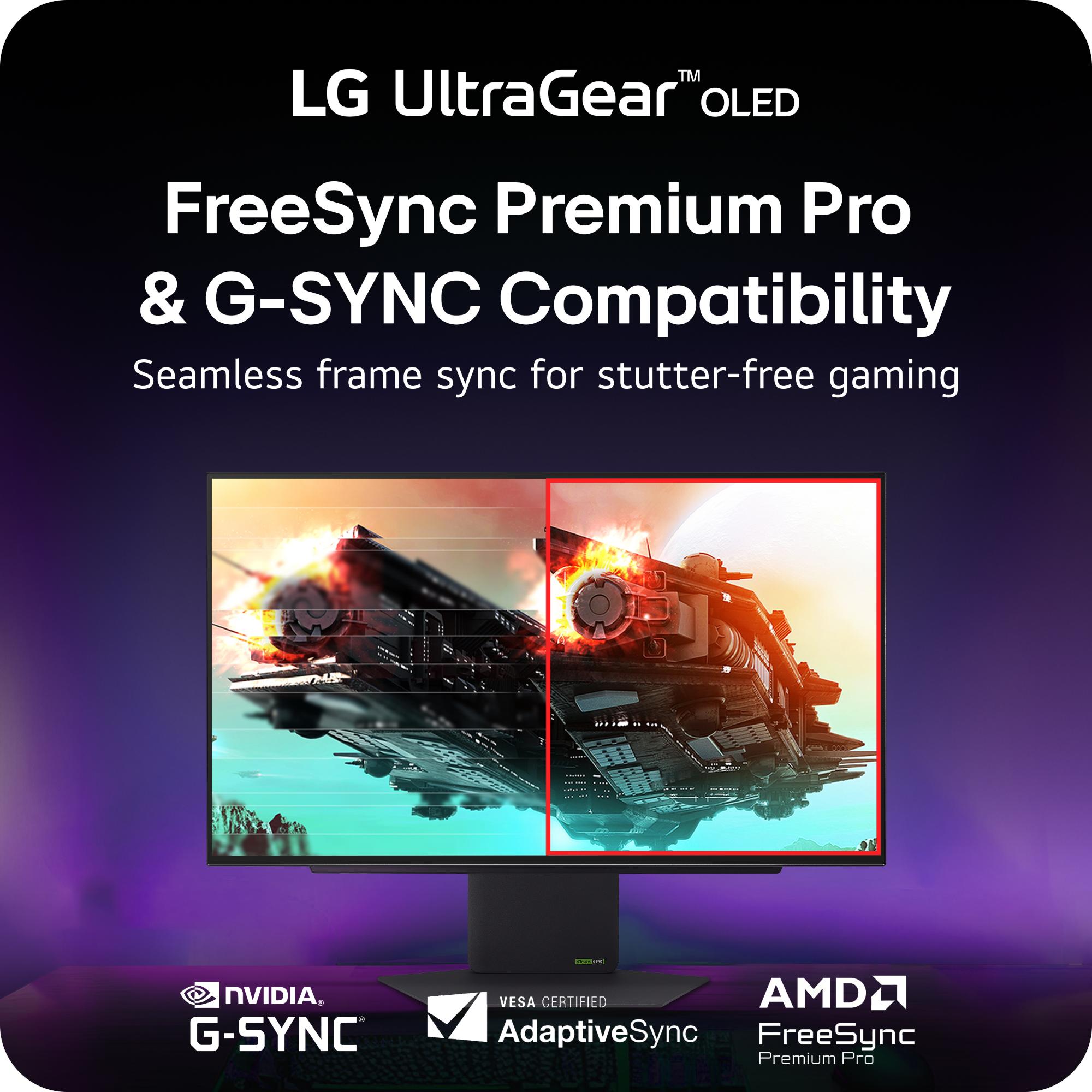LG 27" UltraGear OLED QHD 480Hz 0.03ms G-Sync Compatible DisplayPort 2.1 Gaming Monitor, , hires