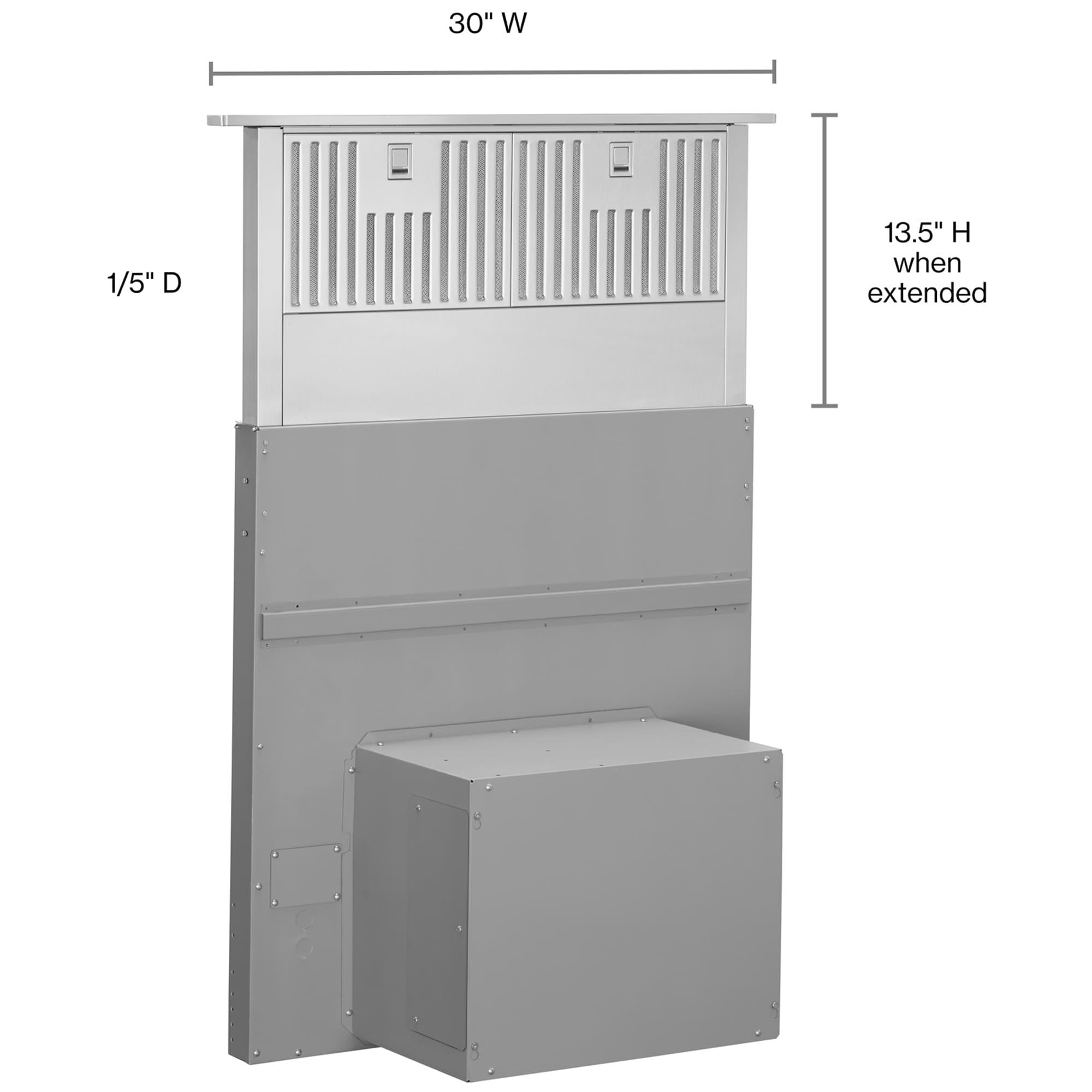 KitchenAid 30 in. Ducted Downdraft with 585 CFM & 4 Fan Speeds - Stainless Steel, , hires