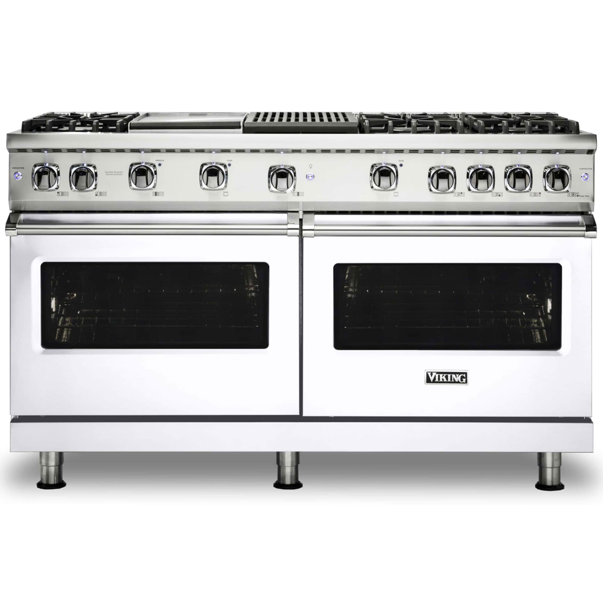 Viking 5 Series 60 in. 8.0 cu. ft. Convection Double Oven Freestanding Gas Range with 6 Sealed