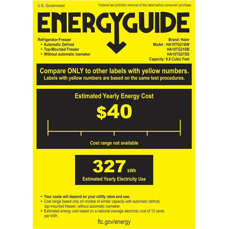 Haier 24 in. 9.8 cu. ft. Counter Depth Top Freezer Refrigerator - Stainless Steel, Stainless Steel, hires