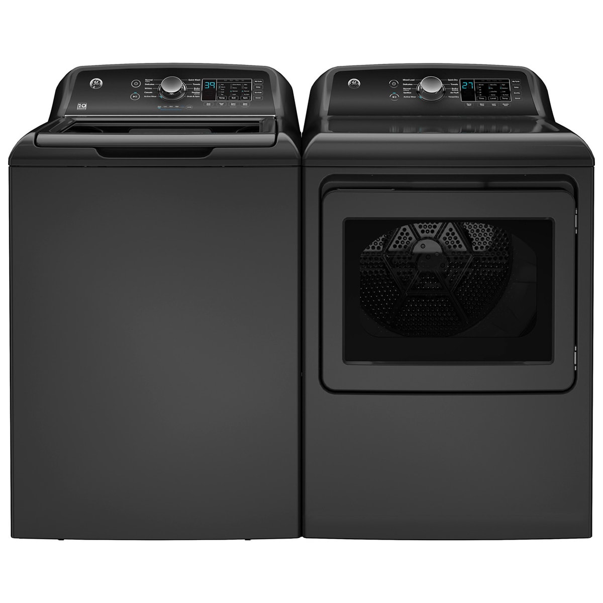 GE 27 in. 7.4 cu. ft. Electric Dryer with Up To 120 ft. Venting, Sanitize Cycle & Sensor Dry - Diamond Gray, , hires