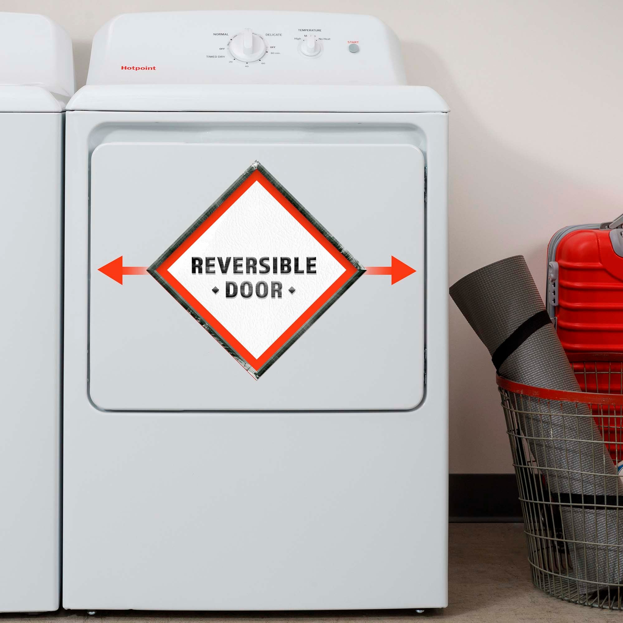 Hotpoint 27 in. 6.2 cu. ft. Gas Dryer with Up To 120 ft. Venting & Shallow Depth - White, , hires