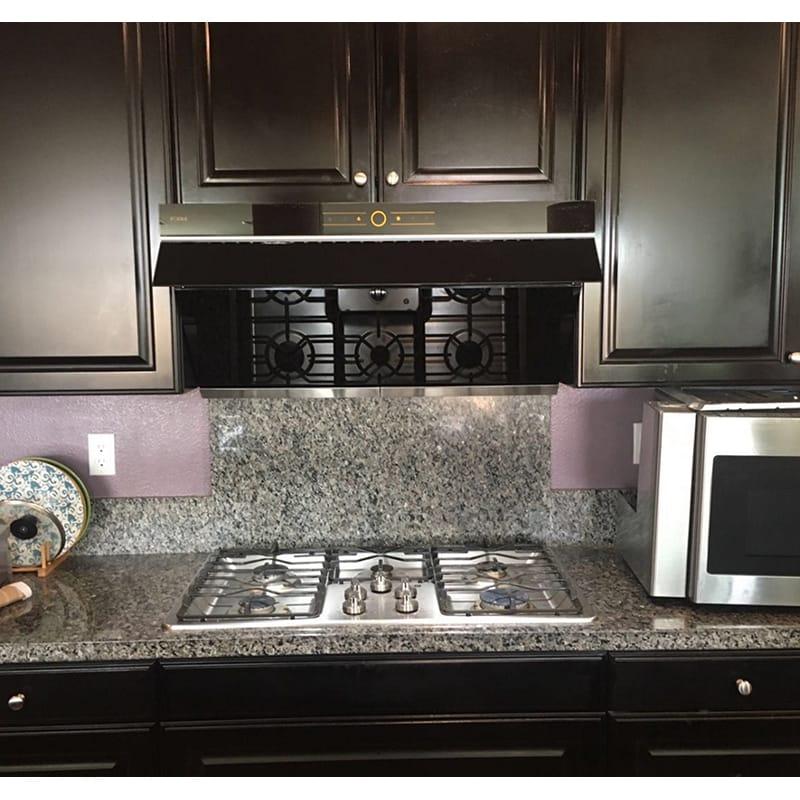 Fotile Slant Vent Series 36 in. Ducted Standard Style Range Hood with 850 CFM, 3 Fan Speeds & 2 LED Lights - Onyx Black, , hires