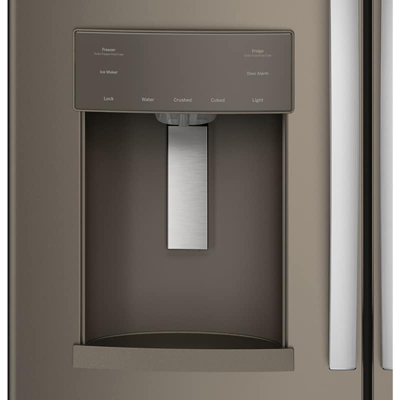 GE 36 in. 22.1 cu. ft. Counter Depth French Door Refrigerator with Ice & Water Dispenser - Fingerprint Resistant Slate, Slate, hires