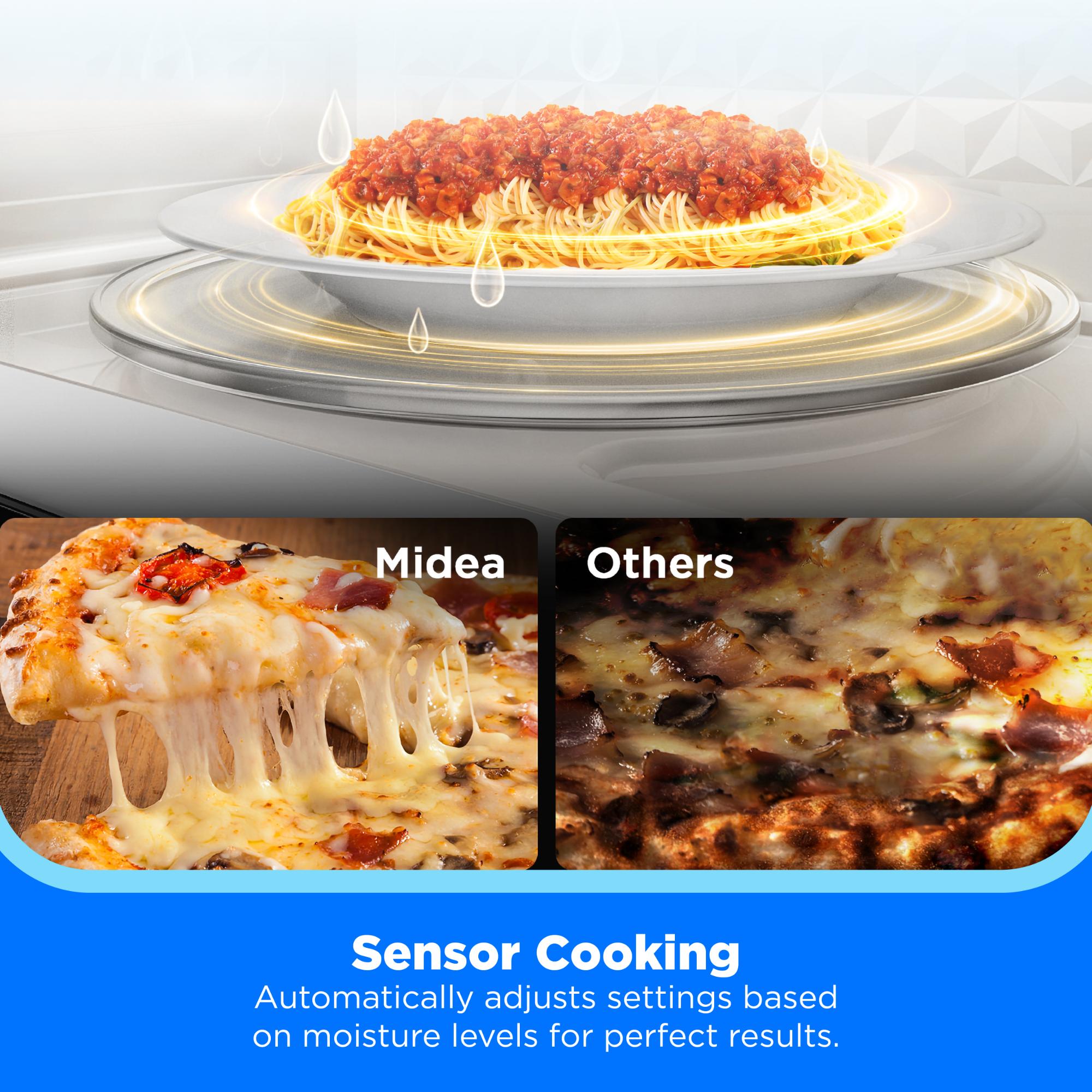 Midea 30 in. 1.9 cu. ft. 1000W Over-the-Range Microwave with 300 CFM & Sensor Cooking - Stainless Steel, , hires