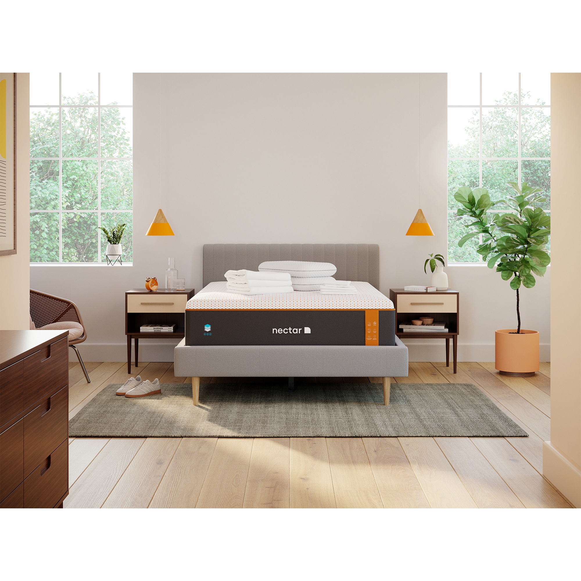 Nectar Premier Copper Memory Foam Mattress - Twin, , hires