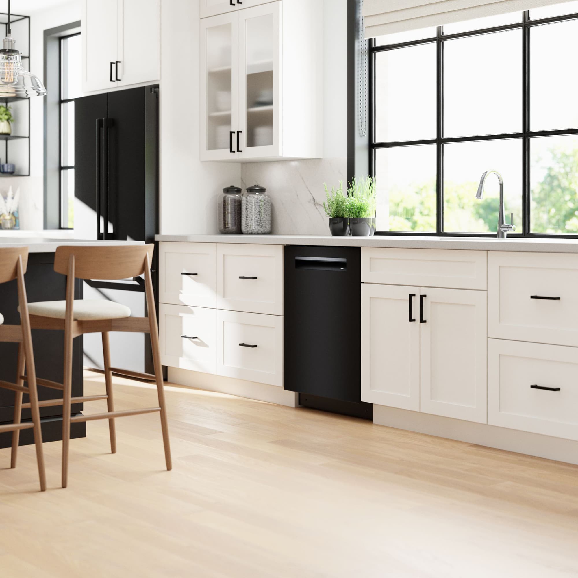 Bosch 800 Series 24 in. Top Control Smart Dishwasher with 42 dBa Sound Level, 3rd-Rack, CrystalDry & Pocket - Black, Black, hires