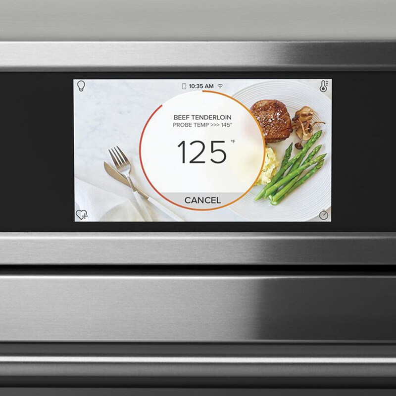 Cafe Professional Series 30 in. 5 cu. ft. Smart Electric Single Wall Oven with True European Convection - Stainless Steel, Stainless Steel, hires