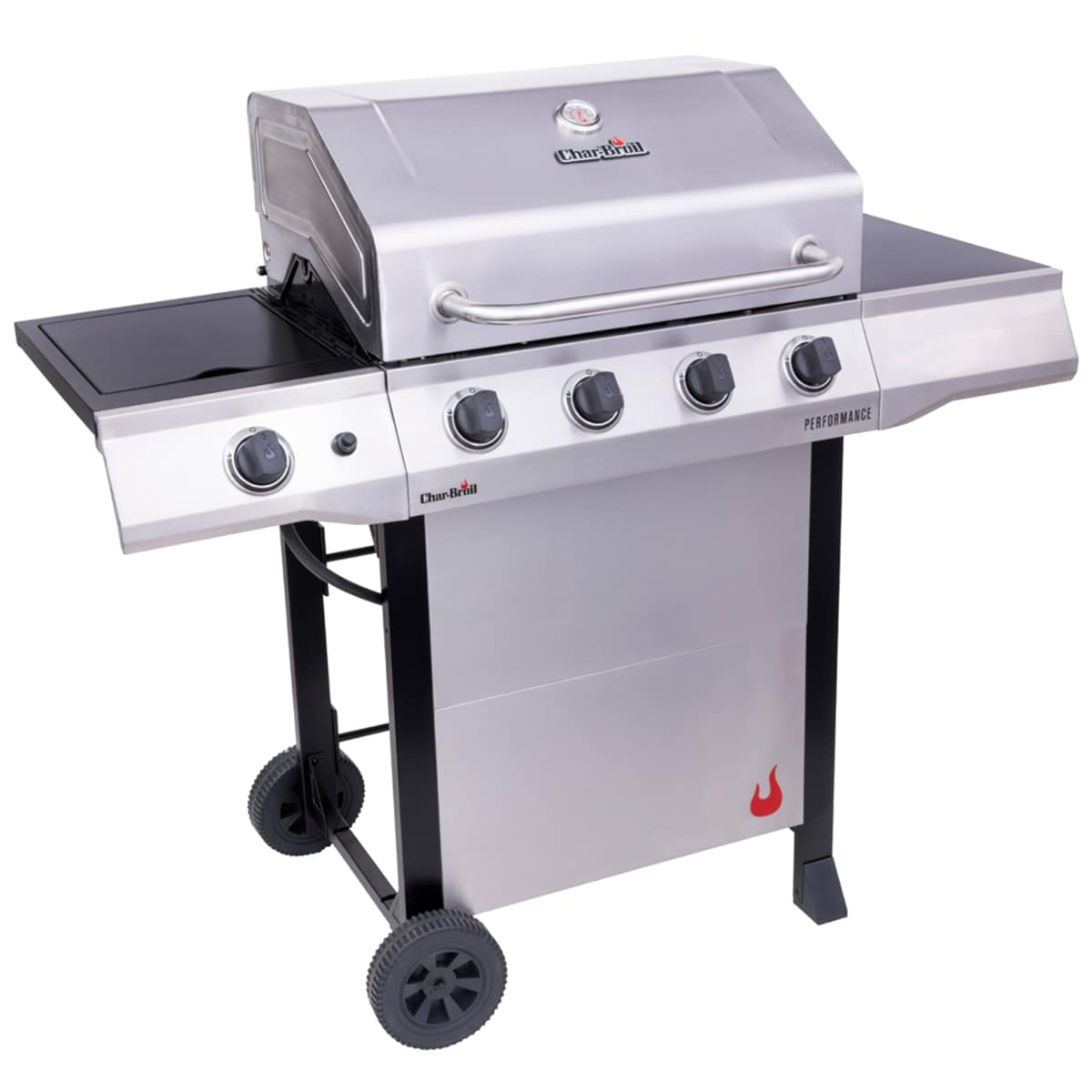 Char-Broil Performance Series 4-Burners LP Gas Grill with Electronic Ignition System & Side Burner - Stainless Steel, , hires