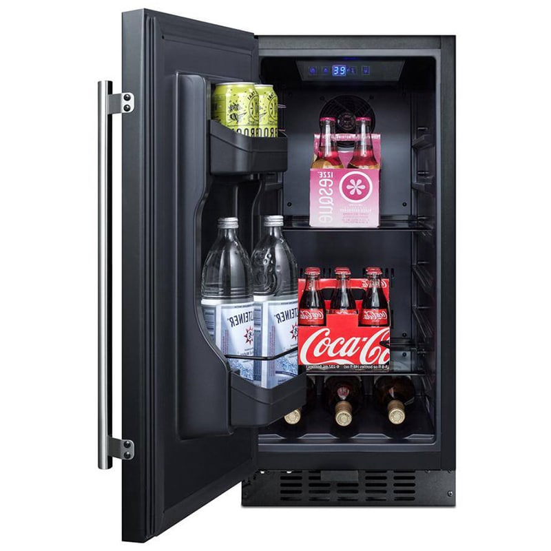 Summit 15 in. 3.0 cu. ft. Left-Hinged Undercounter Refrigerator - Black, , hires