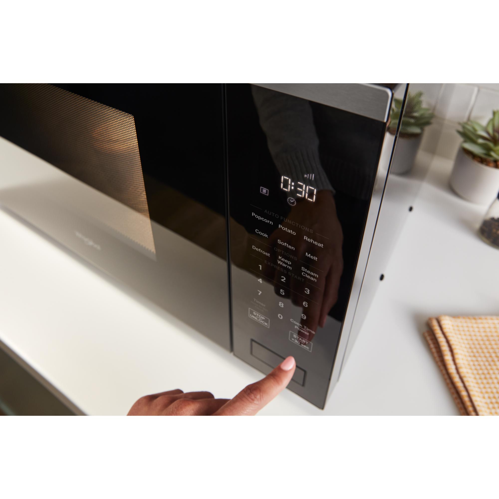 Whirlpool 22 in. 1.6 cu. ft. 1200W Countertop Microwave with Sensor Cooking - Fingerprint Resistant Stainless Steel, , hires
