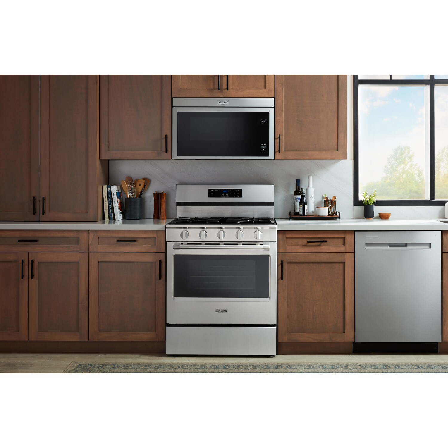 Maytag 30 in. 5 cu. ft. Gas Range with 5 Sealed Burners - Stainless Steel, Stainless Steel, hires