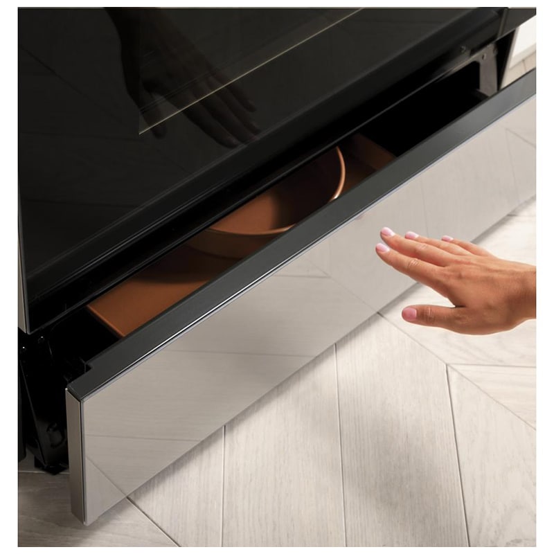 Cafe 30 in. 5.6 cu. ft. Smart Air Fry True European Convection Slide-In Gas Range with 6 Sealed Burners & Griddle - Platinum Glass, Platinum Glass, hires