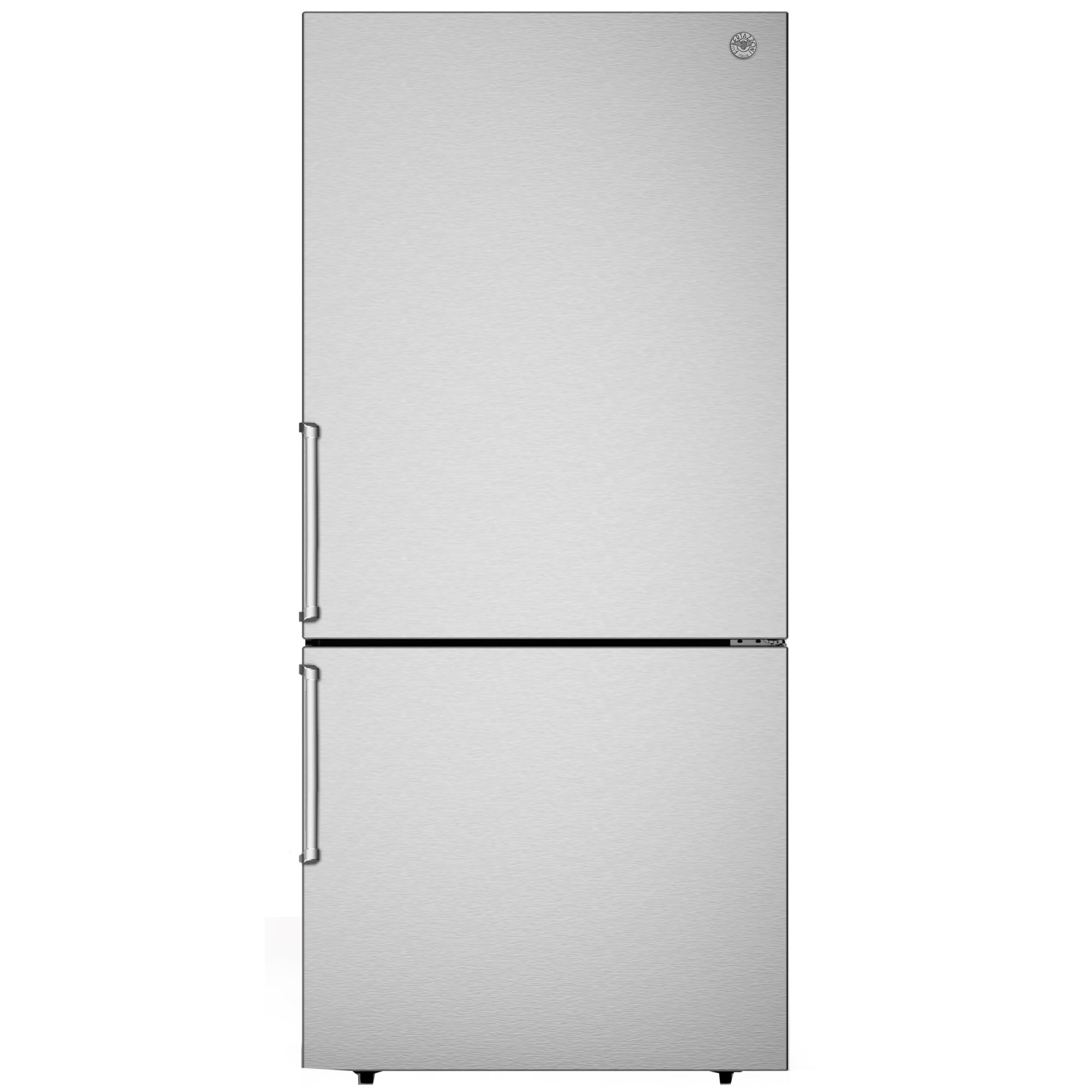 Bertazzoni 31 in. 17.7 cu. ft. Counter Depth Bottom Freezer Refrigerator with Ice Maker - Stainless Steel, , hires
