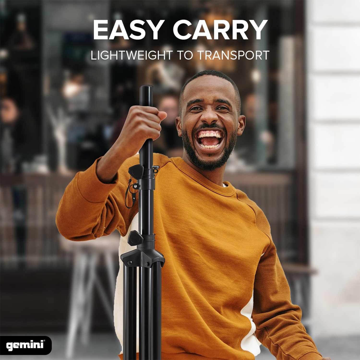 Gemini Professional Speaker Stand - Black, , hires