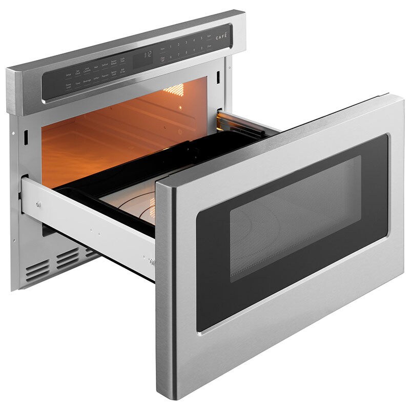 Cafe 24 in. 1.2 cu. ft. 1000W Drawer Microwave with Sensor Cooking - Stainless Steel, Stainless Steel, hires