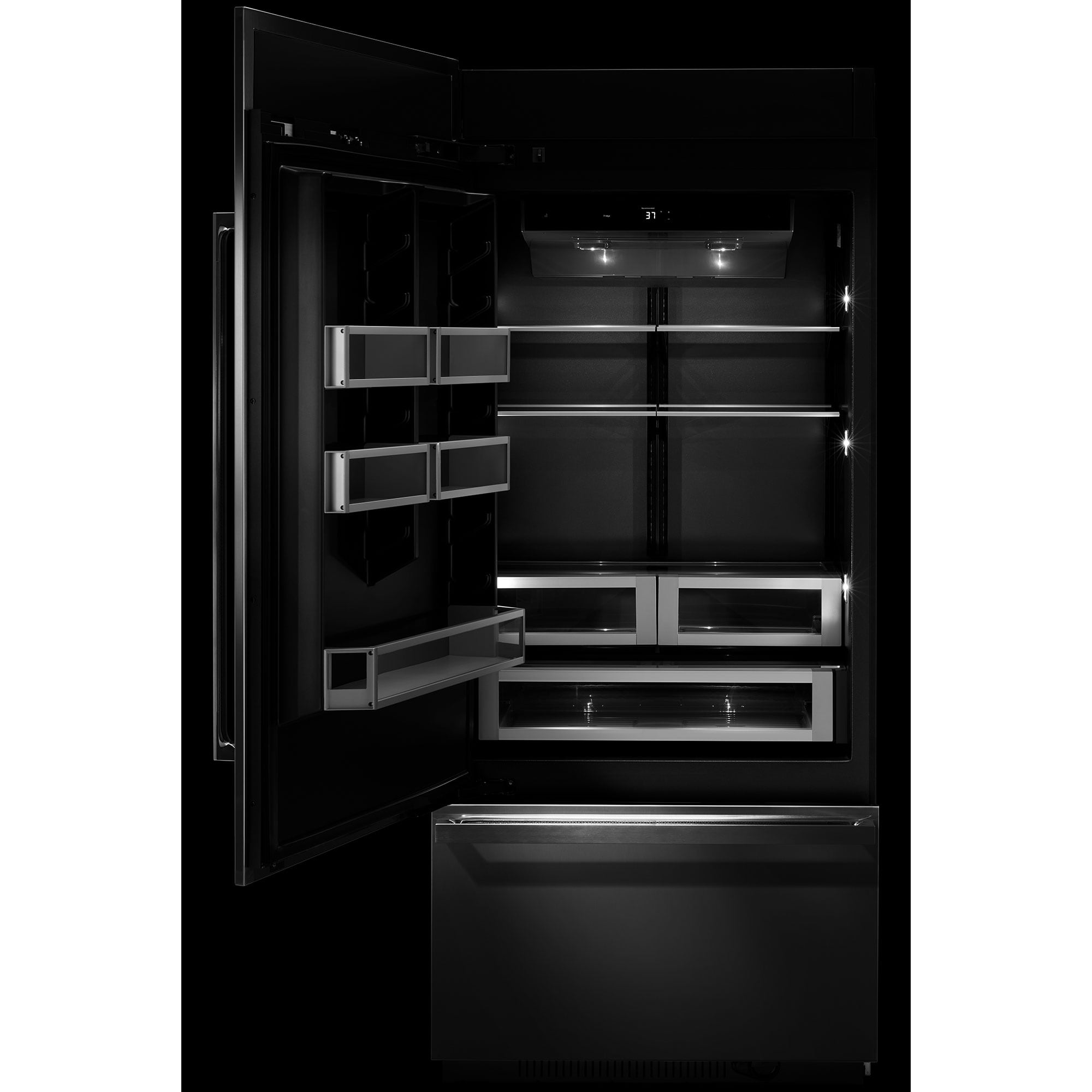 JennAir 36 in. Left-Hinged Built-In 20.9 cu. ft. Counter Depth Bottom Freezer Refrigerator - Custom Panel Ready, , hires