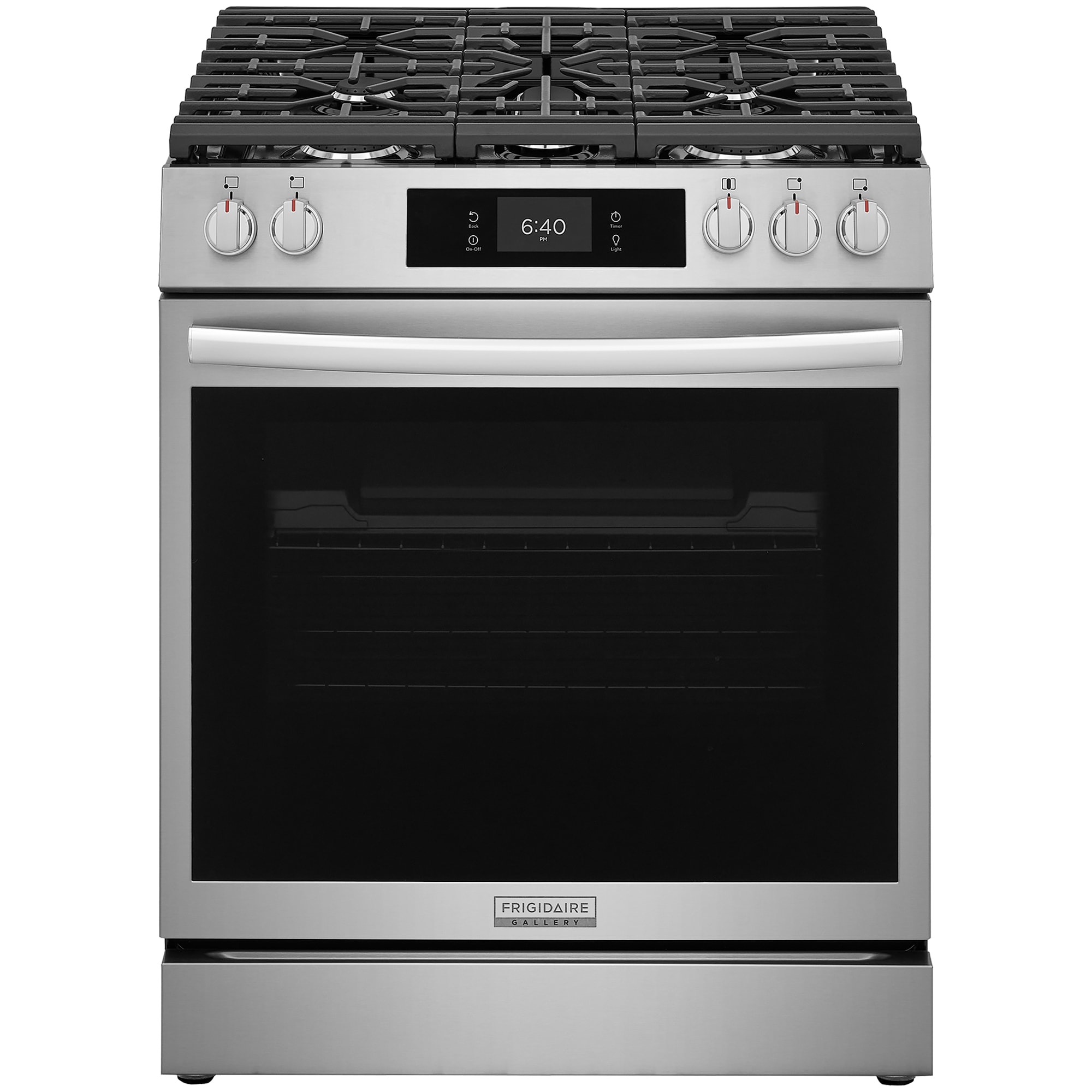 Frigidaire Gallery 30 in. 6.0 cu. ft. Air-Fry True European Convection Steam Oven Gas Range with Stone-Baked Pizza, 5 Sealed Burners & Griddle - Stainless Steel, , hires