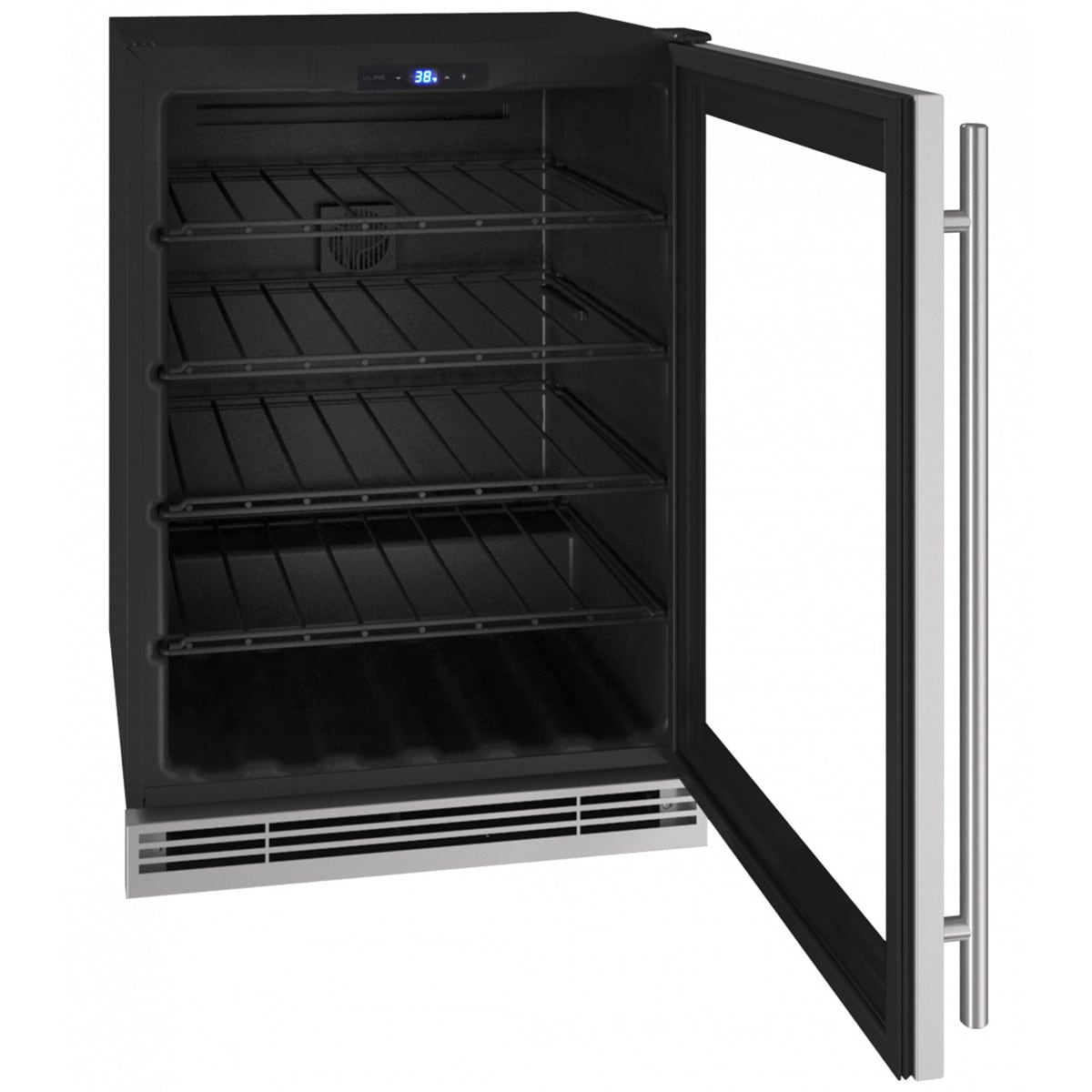 U-Line 1 Class 24 in. Undercounter Wine Cooler with Metal Racks, Single Temperature Zone & 38 Bottle Capacity - Stainless Steel, , hires