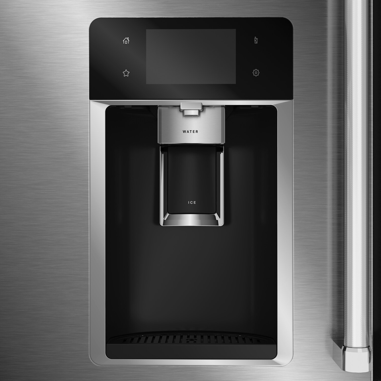 KitchenAid 36 in. 19.1 cu. ft. Counter Depth 4-Door French Door Refrigerator with Ice & Water Dispenser - Fingerprint Resistant Stainless, , hires