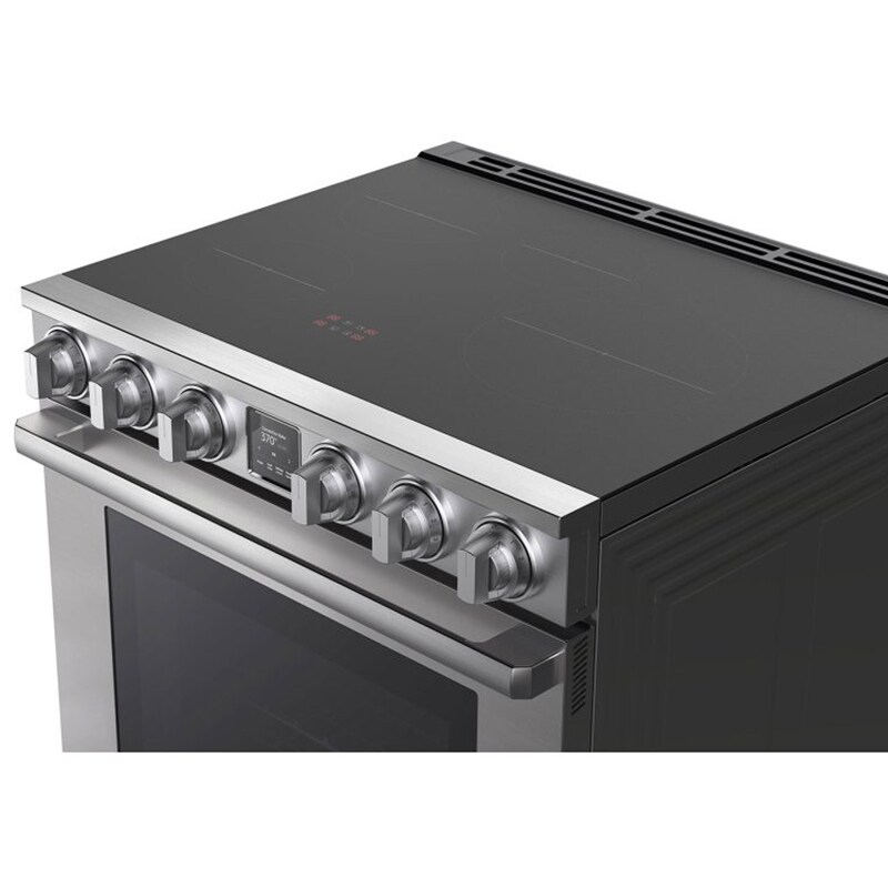 Dacor 30 in. 6.3 cu. ft. Smart Air Fry Dual Convection Electric Range with 3 Induction Burners Silver Stainless, , hires